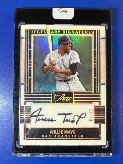 2024 Panini Three and Two - Legendary Signatures Willie Mays #LEG-WM 02/32
