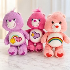 Vintage Care Bears Lot 3 8  Plush Best Friend Take Care Cheer 2003 2004