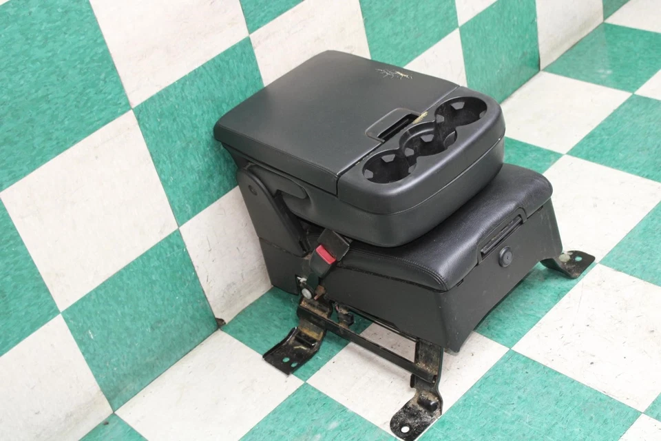 07-13 GM Truck *RESKINNED* *WORN* Black Leather Center Bench Jump Seat OEM WTY Foto 3 de 4