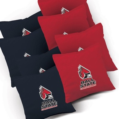 Cornhole Bags Ball State Cardinals Premium 8 Pack 6x6 Inch Durable