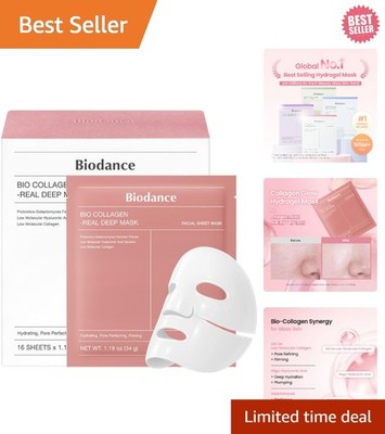 -Collagen Overnight Hydrogel Mask - 16 Sheets of Deep Hydration & Firming