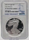 2022 W Proof American Silver Eagle Early Releases 1oz Silver Coin NGC PF 70 UC