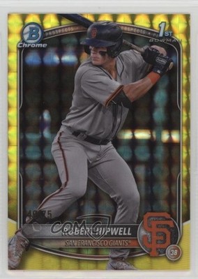 2025 Bowman Chrome Yellow Geometric Refractor 49/75 Robert Hipwell #BCP-238 1l7v