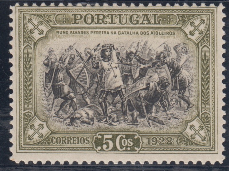 Portugal 1928. Nuno Alvares Pereira in the Battle of Atoleiros 1384. Sc 440. MLH