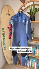 Ripcurl G-bomb pro 4/3mm size UK16 Wetsuit