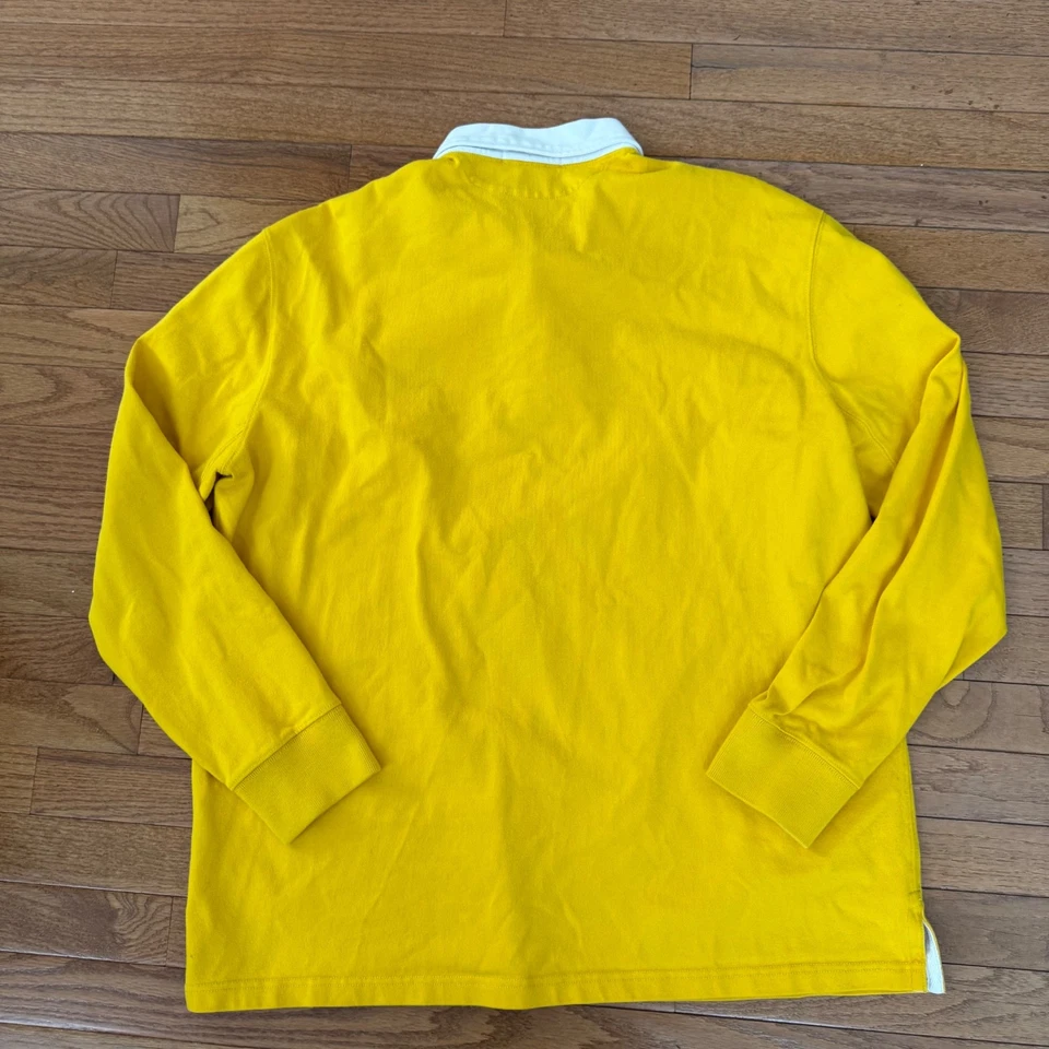 Polo Ralph Lauren Vintage RLPC 67 Big Pony Polo Equestrian Shirt Yellow Mens L - Image 2 of 4