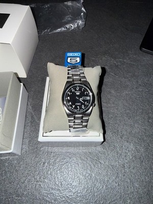 Seiko 5 Automatic SNK063J5 Arabic Dial 34mm Black - Made in Japan NEU