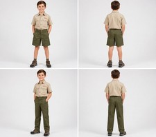 Lot Of 2 BSA Boy Scouts of America Green Cotton Uniform Pants Shorts 16 Waist 28