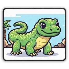 Cute Komodo Dragon Gaming Mouse Pad