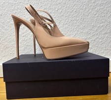 Le Silla Nude Patent Leather Slingback Pumps ...