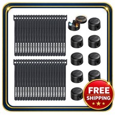 Magnetic Cable Clips 10 Pack with 40 Reusable Ties for Cord Management