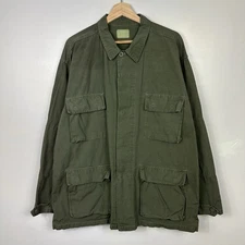 Vintage Rothco Military M65 Jungle Jacket Ripstop Fatigue, Green, Mens XL 2XL