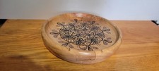 Hand Turned Wood Bowl, Table Art, hand painted, Beautiful Grain