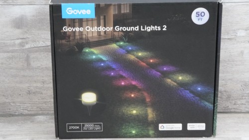 Govee Outdoor Ground Lights 2, 50Ft Patio Decorations, 15 Pack RGBIC Pathway Lig