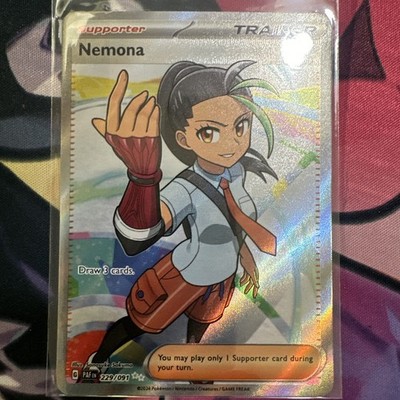 Nemona 229/091 Pokemon Paldean Fates Full Art Ultra Rare Card NM