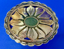 Southwestern Style Concho Figural Flower Theme Native Indian Style Belt Buckle