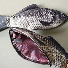 Pencil Case Fish Shaped Novelty Fish Pen Bag Fish Coin Purse Funny Pencil Case G