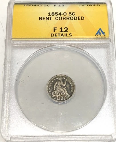 1854-O Seated Liberty Half Dime — photo from the most recent tracked eBay sale