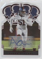 2021 Panini Chronicles Crown Royale Rookie Red 40/75 Azeez Ojulari Auto ni4