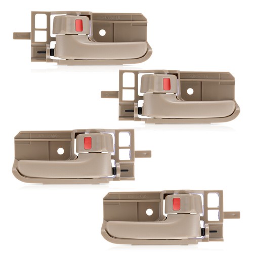 Set of 4 Inside Door Handle For 2003-2008 Toyota Corolla Matrix Beige Interior - Picture 6 of 7