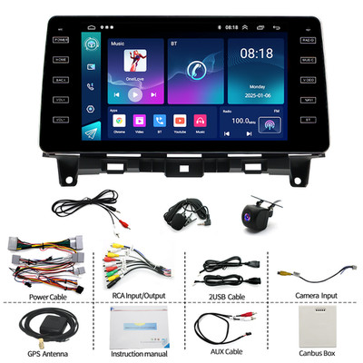 9'' Radio Estereo De Pantalla Para Honda Accord 2008-2013 Coche Doble Din Android