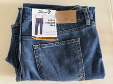 NEW Seven7 Jeans Loose Straight Womens, Size 12 High Rise Denim, Confident Color