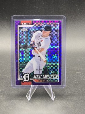 2026 Topps Chrome Kerry Carpenter Purple X-Fractor /75 #230 Detroit Tigers