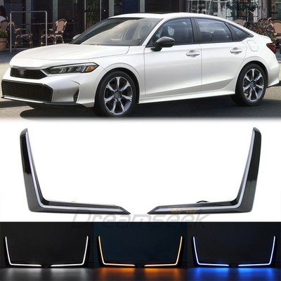 LED DRL for Honda Civic 11th 2025+ Daytime Running Light Fog Lamp w/ Turn Signal