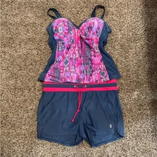 Free Country Swimset (Tank and swim shorts) Size 16