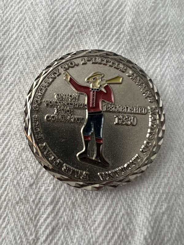 Fair Play Firehouse #1 Little Jimmy Token From Madison, Indiana Established 1830