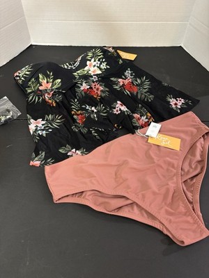 Kona Sol 2 Piece High Coverage Hipster Swimsuit 