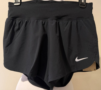 NIKE Womens Dri-FIT Eclipse 3'' Running Shorts with Back Zip Pocket NWT $52 Small