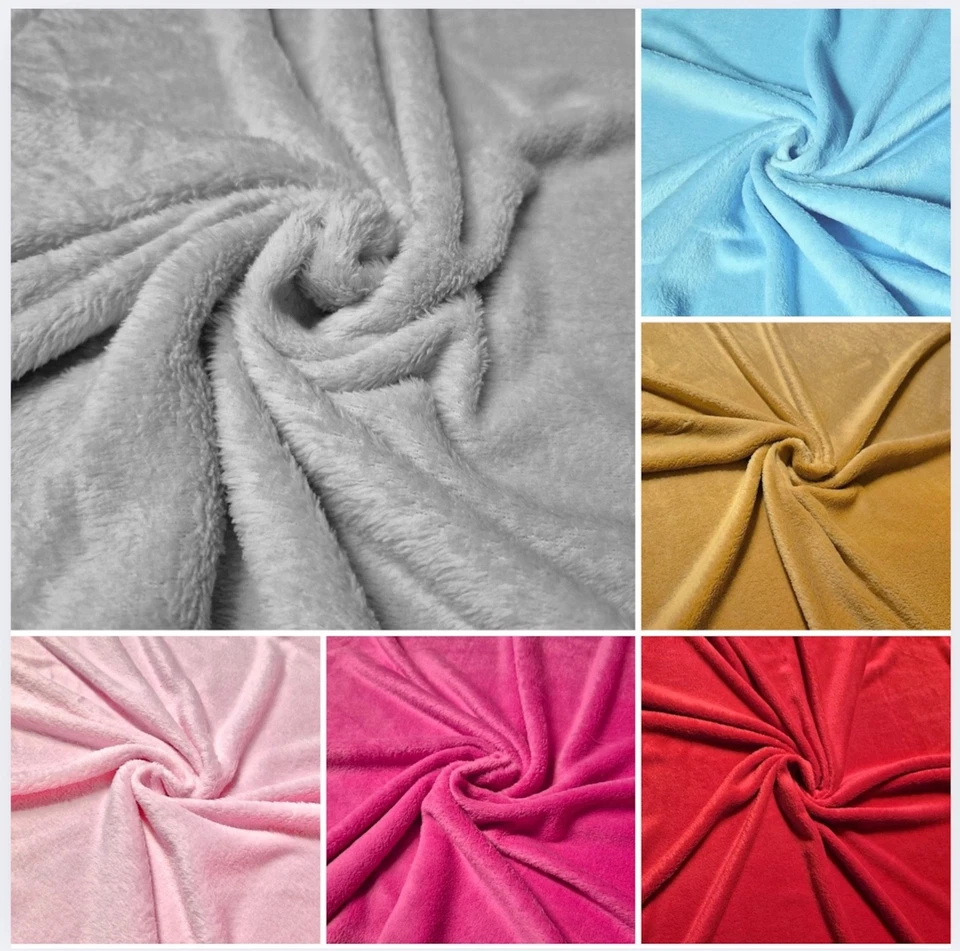 Wellness Fleece Stoffe Stoffplüsch Kuschelweich Plüsch Doppelseitig Meterware