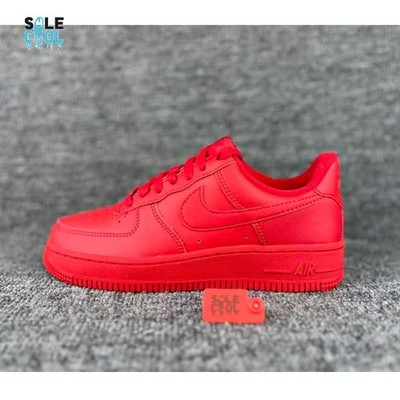 Nike Air Force  07 LV8 Low Triple Red Sneakers Mens Shoes CW6999-600
