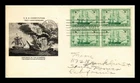 US COVER USS CONSTITUTION 150TH ANNIVERSARY FDC SCOTT 951 BLOCK OF 4