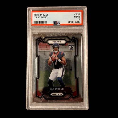 2023 Panini Prizm CJ Stroud RC #339 PSA 9 Mint Houston Texans ROY Nice Slab