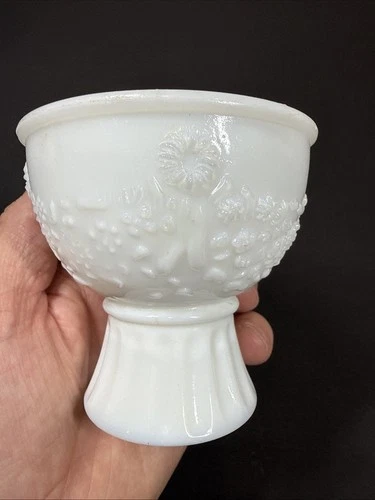 Vintage AVON Milk Glass Candle Holder/Trinket Dish