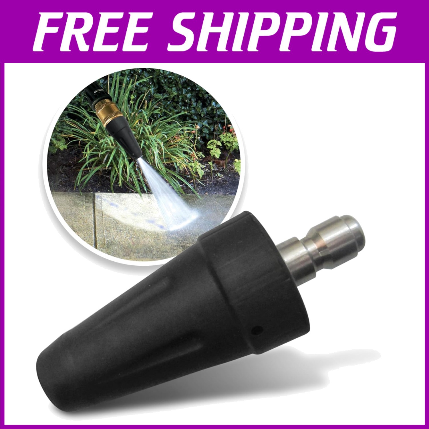 High-Performance Universal Turbo Nozzle: Attachable for 1/4-Inch Quick-Connect