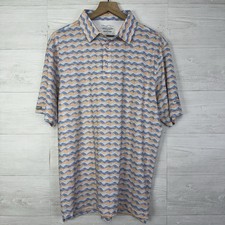 Straight Down Making Waves Performance Golf Polo Shirt Men  s Size Large MSRP 98