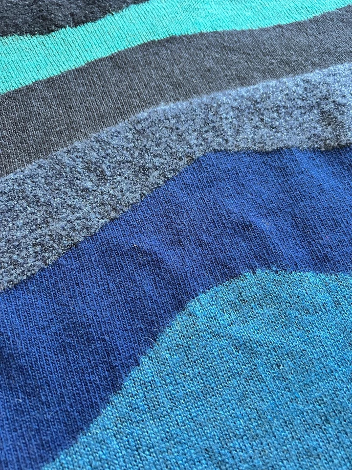 PS Paul Smith authentic wool blend blue waves colorblock crew sweater XL - Image 3 of 4