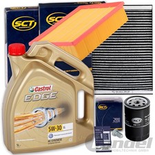 FILTERSET SATZ KIT+CASTROL 5W30 ÖL 1.6 2.0 für AUDI A4 8E B6 B7 SEAT EXEO