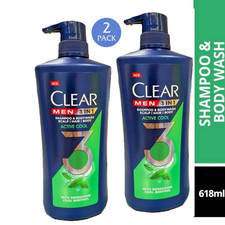 Shampooing CLEAR MEN 3 en 1 pour cuir chevelu et lavage corporel...