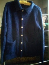Honor Millburn At Ewm Ladies Dark Blue Knit Jacket Medium Bnwot