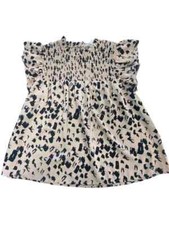 Women's Women Size Medium Thyme Leopard female Short sleeve tops