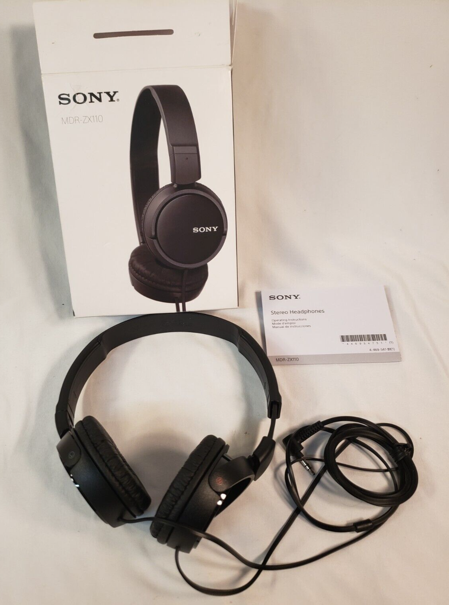Sony MDR-ZX110 ZX Series Headphones Black MDRZX110 Wired Over Ear