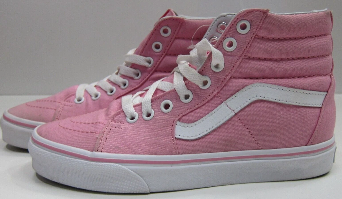VANS Sk8 Hi Prism Pink True White Canvas. Size 7.5 Women s eBay