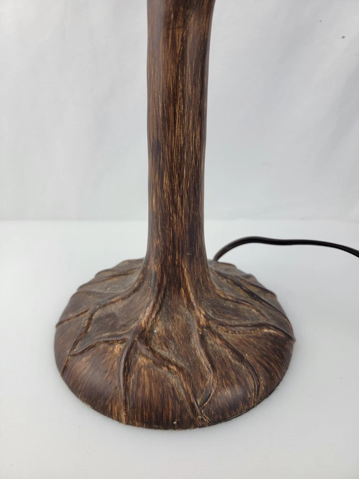 Poste de lámpara de 24,5" de alto solo loro/pájaro árbol brazalete perfecto para una pantalla Tiffany  Foto 3 de 4