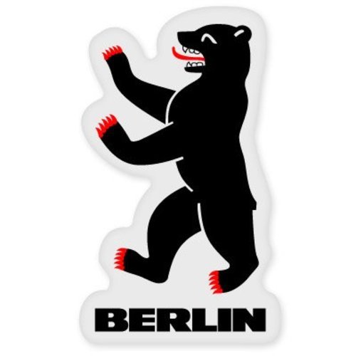 Berlin Bear Emblem Car Vinyl Sticker - SELECT SIZE - Afbeelding 1 van 5