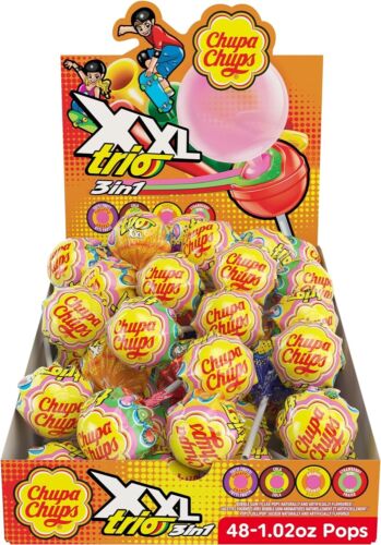4 Cajas Chupa Chups XXL Trío España Piruletas Candy Pops ENVÍO GRATUITO 48 ESTADOS - Imagen 3 de 6