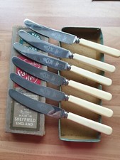 Vintage Besteck Set mit sechs Messern